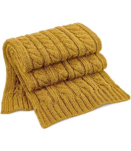 Beechfield Cable Knit Melange Scarf - MUS - ONE